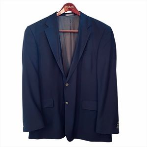 Oscar De La Renta 2 Button Sport Coat in Navy Blue | Size: 48L